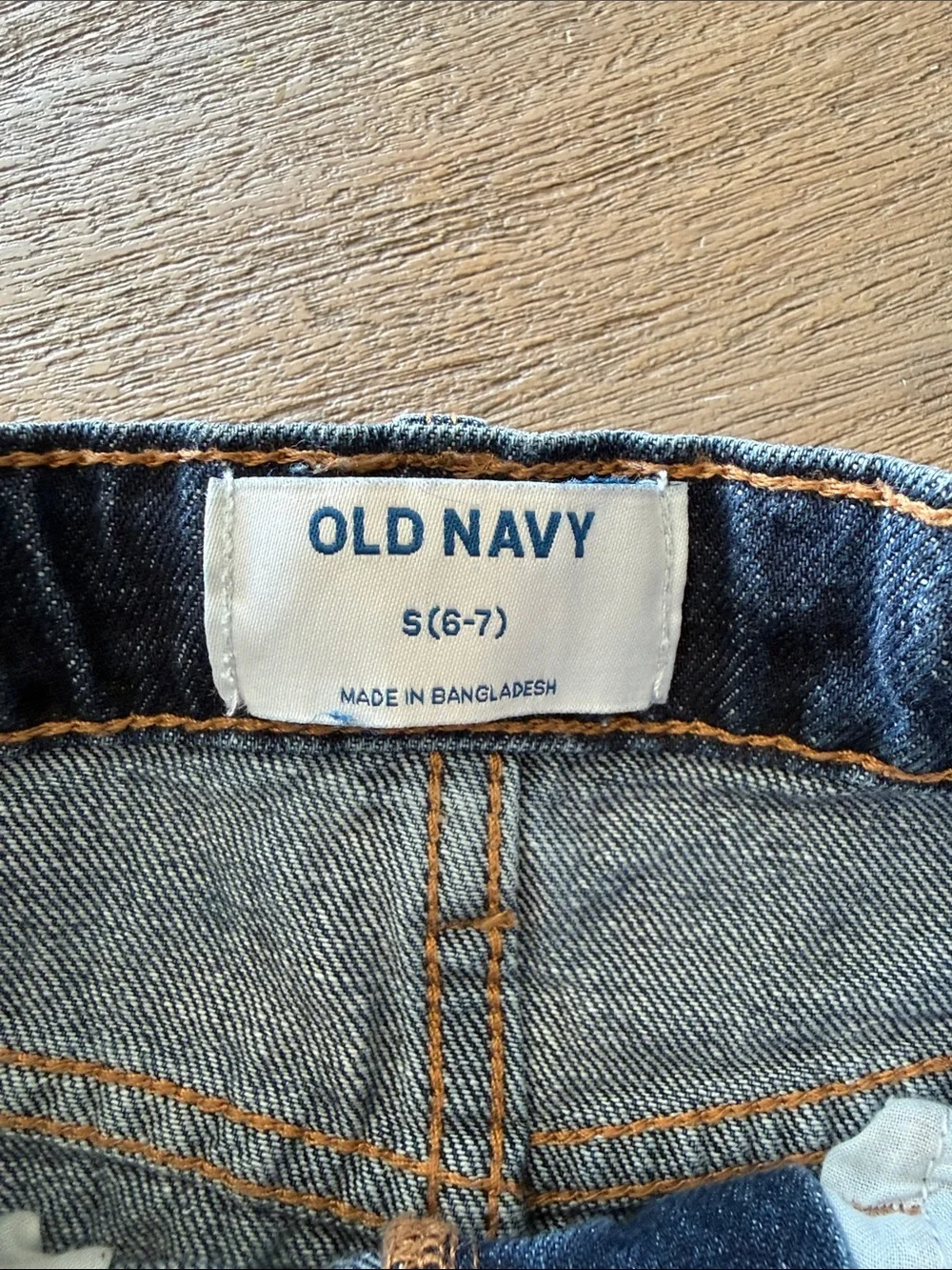 Old Navy Indigo Denim Mini Skirt with Exposed Button Front